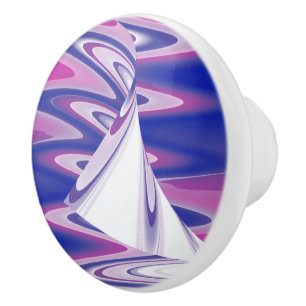 Turning waves ceramic knob