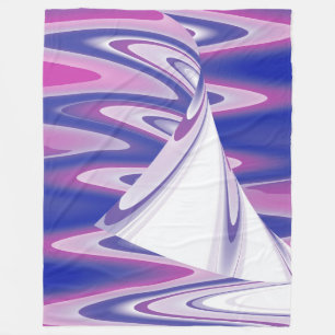 Turning waves fleece blanket