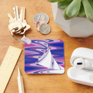 Turning waves keychain