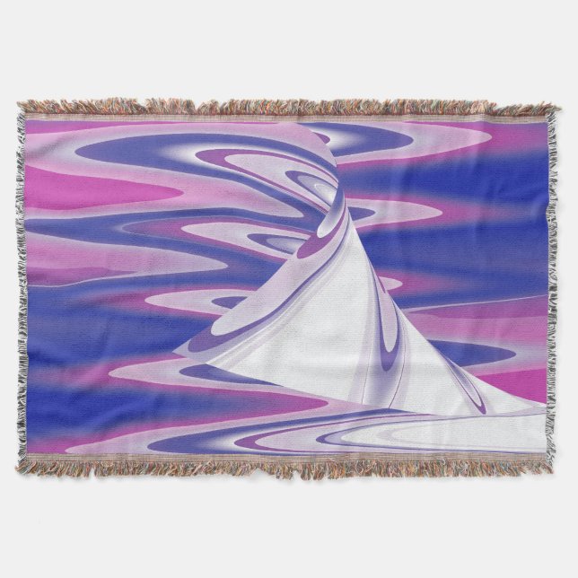 Turning waves throw blanket (Front)