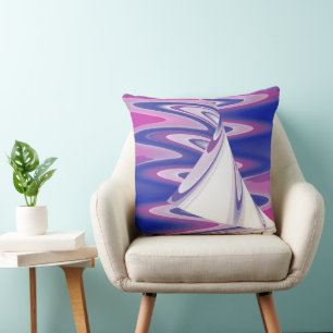 Turning waves throw pillow
