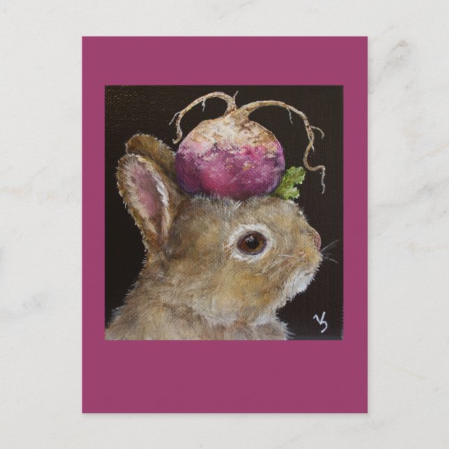 turnip baby bunny  postcard (Front)