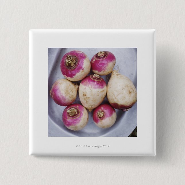 Turnips 2 Inch Square Button (Front)