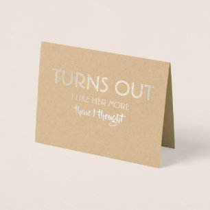 Turns Out - Funny Groomsman Proposal Foil Card