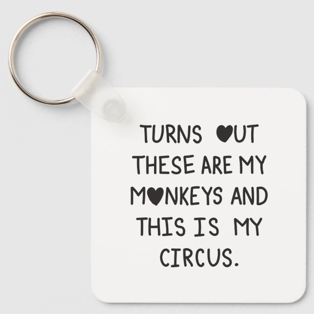 Turns out these are my monkeys & this is my circus keychain (Front)