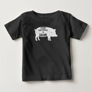Turns Vegetables To Bacon   Funny BBQ Lovers Baby T-Shirt