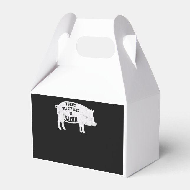 Turns Vegetables To Bacon | Funny BBQ Lovers Favor Box (Front Side)