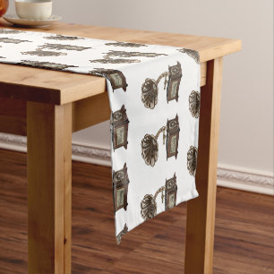 Turntable cartoon illustration  short table runner