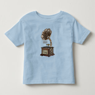 Turntable cartoon illustration  toddler t-shirt