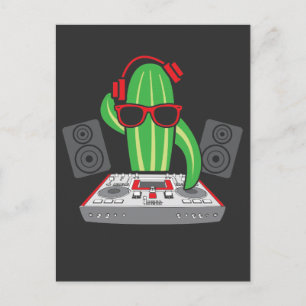 Turntable DJ Music Pickle Electronic Rave Musician Postcard