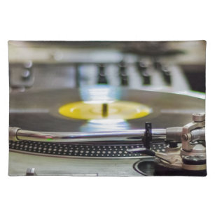 Turntable Record Vinyl Music Sound Retro Vintage Placemat