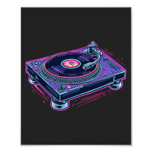 Turntable Vintage Audio LP Vinyl Record Player Photo Print
