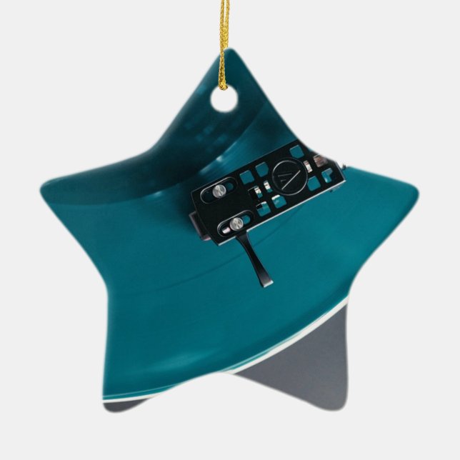 Turntable Vinyl Record Album Music Ceramic Ornament (Front)