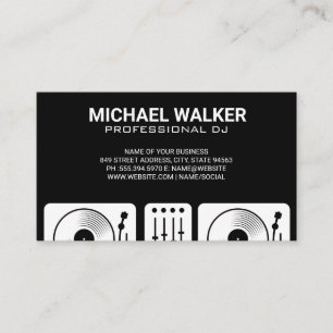 Turntables   DJ Business Card