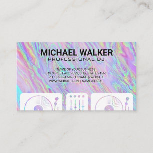 Turntables   DJ   Iridescent Business Card