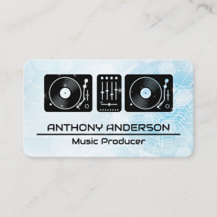 Turntables   Tech Background Business Card