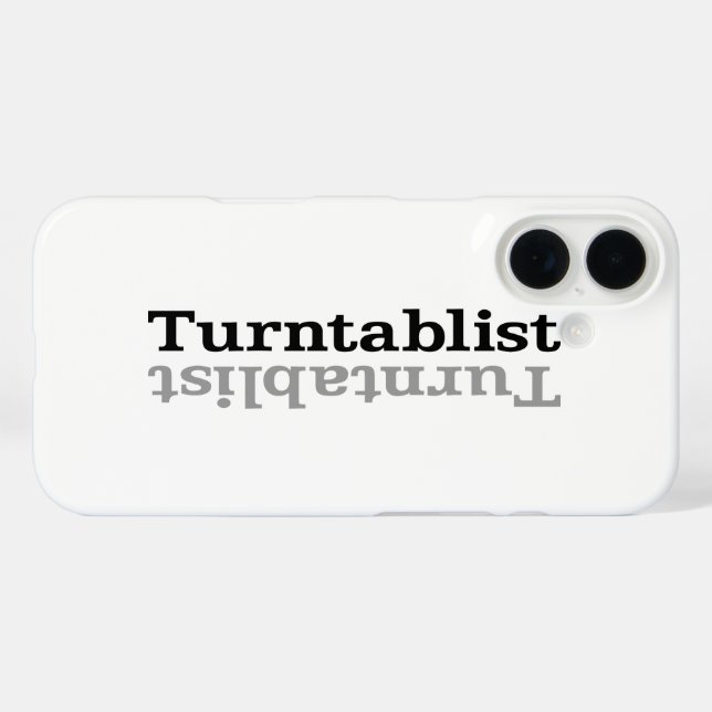 Turntablist ʇsılqɐʇuɹn⊥ Case-Mate iPhone case (Back (Horizontal))
