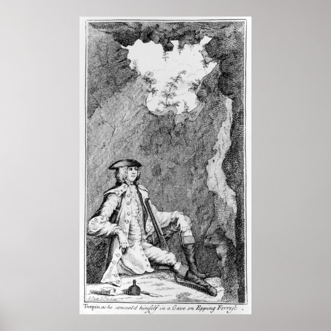 Turpin as he Concealed Himself in a Cave Poster (Front)