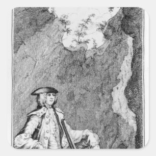 Turpin as he Concealed Himself in a Cave Square Sticker