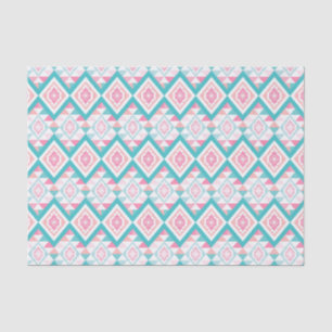 Turqoise and Pink Boho Aztec Pattern Tissue Paper