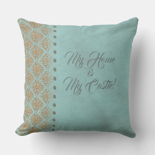 Turqoise Baroque - Coussin (Recto)