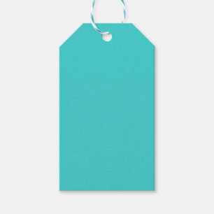 turqoise solid colour gift tags