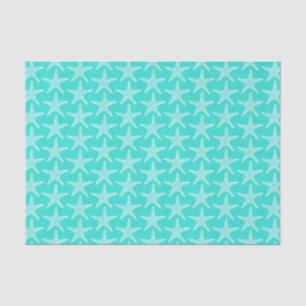 Turqoise Starfish Beach Summer Nautical Pattern Tissue Paper