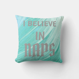 Turqoise wave throw pillow