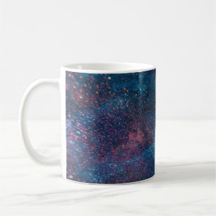 Turqouise Galaxy Paint Sparkles Coffee Mug