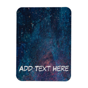 Turqouise Galaxy Paint Sparkles Magnet