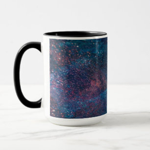 Turqouise Galaxy Paint Sparkles Mug