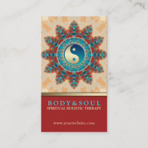 Turqouise Terre Yin Yang Cartes de visite du Nouve