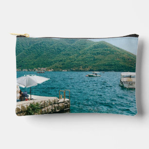 Turqouise waters of Perast - Montenegro  Accessory Pouch