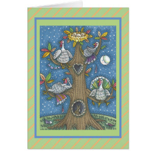 TURQUIE ARBRE MERCI HUMOUR DE LA CARTE DE SALUT VE