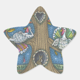 TURQUIE ARBRE, THANKSGIVING GOBBLERS STICKERS Star