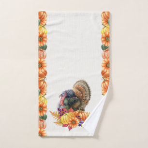 Turquie Citrouilles Thanksgiving Serviette à main