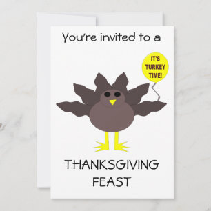 Turquie Heure Thanksgiving Party Invitations perso