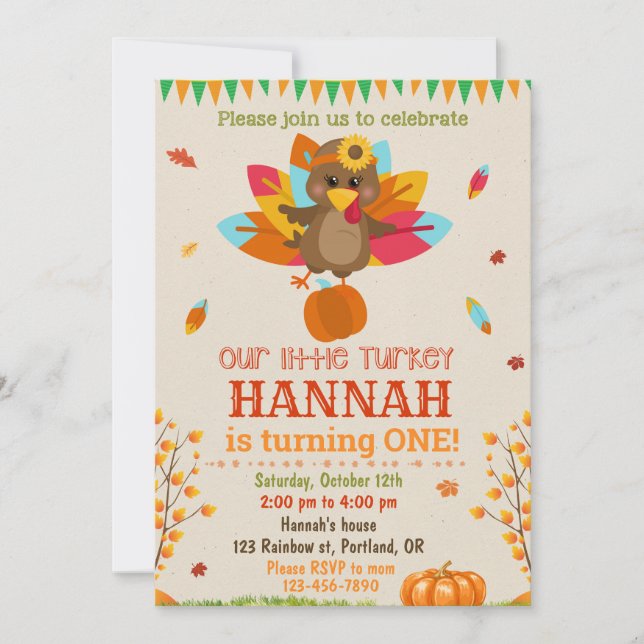 Turquie invitation anniversaire Turquie (Devant)