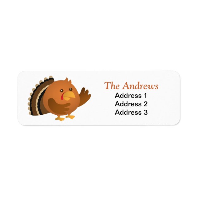 Turquie mignonne et trompeuse pour Thanksgiving (Devant)