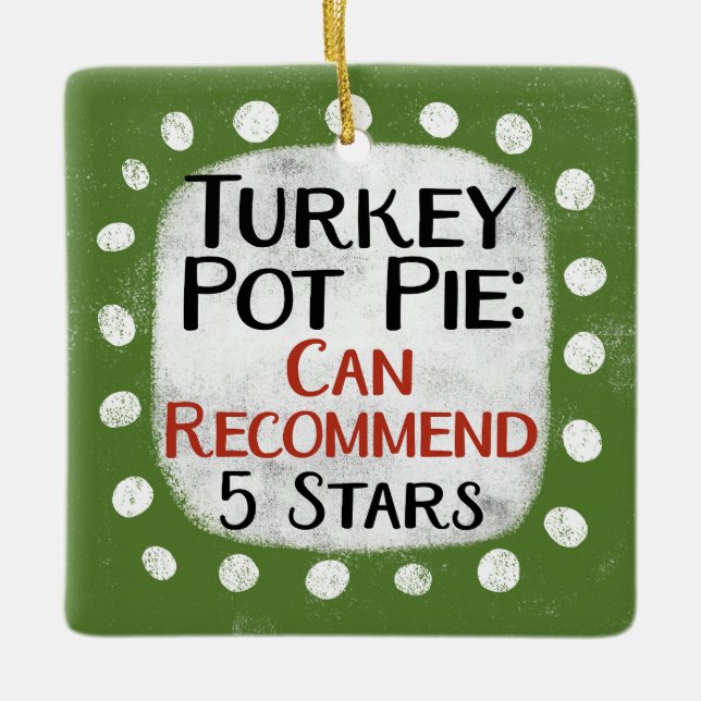 Turquie Pot Pie Review 5 Étoiles Ornement (Devant)