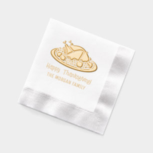 Turquie sur Platter Bon thanksgiving Nom de famill