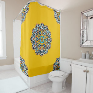 Turquise and Yellow Marble Moroccan Mosaic