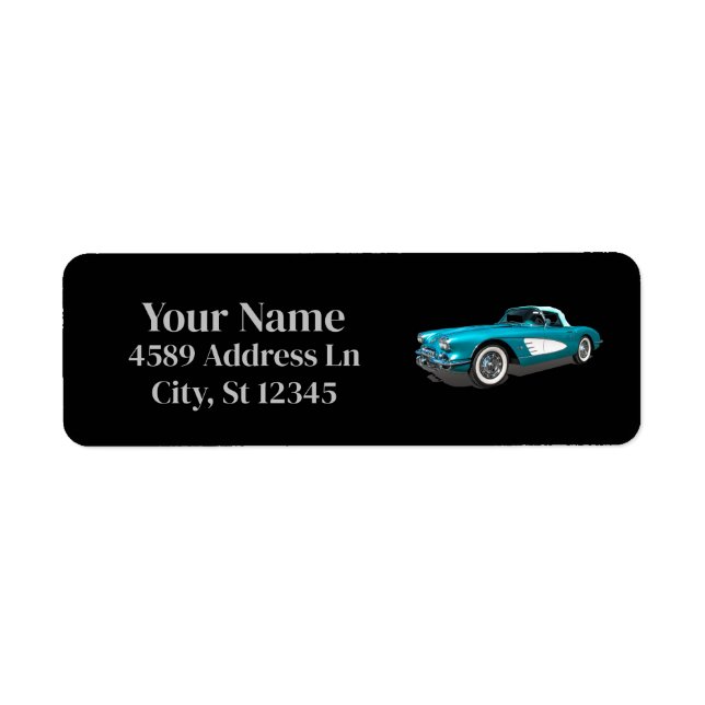 Turquoise 59 Corvette voiture arrière - plan d'exp (Devant)