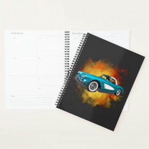 Turquoise 59 Corvette voiture arrière - plan d'exp