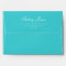 Turquoise A7 Pre-Addressed Linen Envelopes