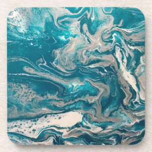 Turquoise Abstract Coasters (set of 6)