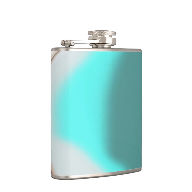 Turquoise Abstract Hip Flask (Right)