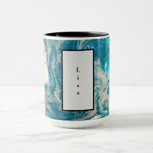 Turquoise Abstract Mug