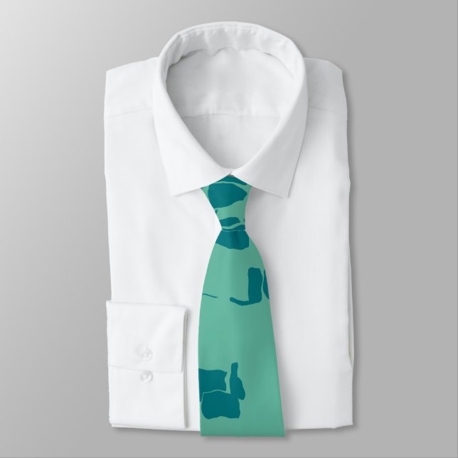 Turquoise abstract tie (Tied)