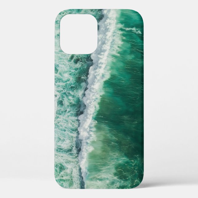 Turquoise Aerial Wave: Drone Shot Case-Mate iPhone Case (Back)